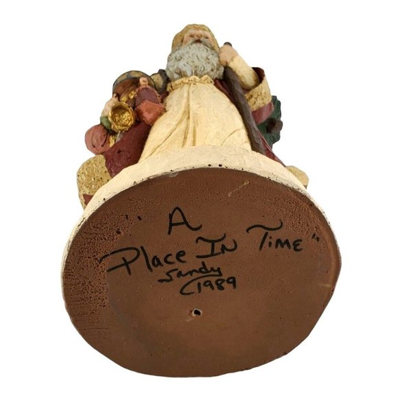 Santa Figurine Resin Old World "A Place In Time" Large Tree Toys Signed 1988 VTG - Picture 7 of 9